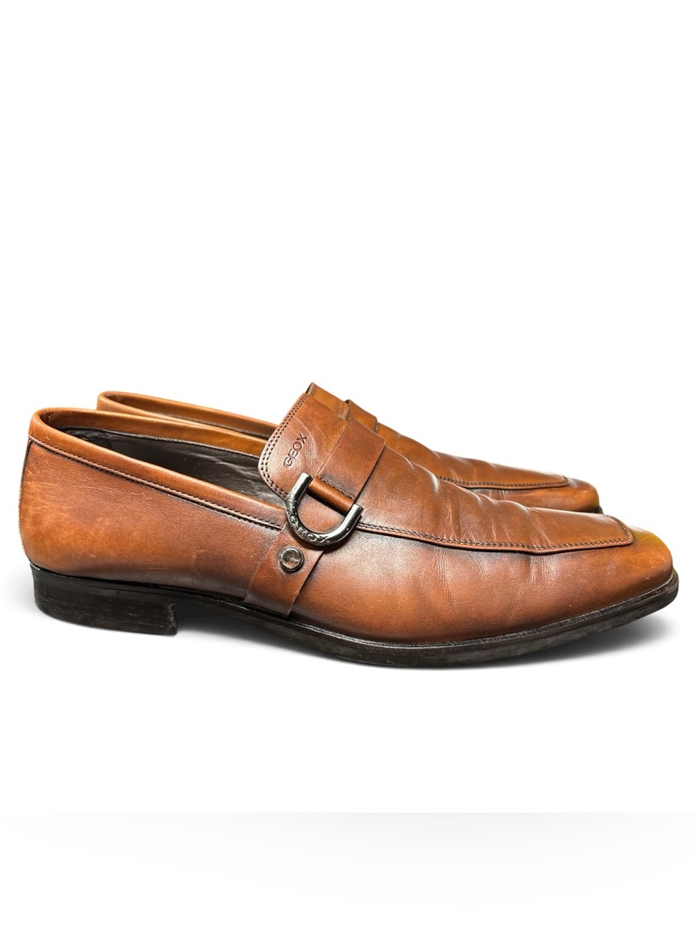 GeoX Monet Leather Slip On Loafers/Dress Shoes, Brown, Men’s Size US 11, EU 44 - Picture 3 of 9
